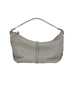 Small Hobo Bag, Leather, Grey, 149D, DB, 2*